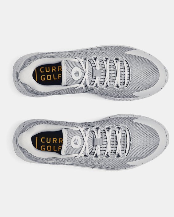 男士UA Curry 1 Textile高爾夫球鞋 in Gray image number 2